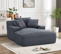 Cloudline Oversized Chaise Lounge Chair In Soft Corduroy, Modern Comfy Couch With Full Foam Cushioning, Cozy Sleeper Sofabed For Living Room, Bedroom