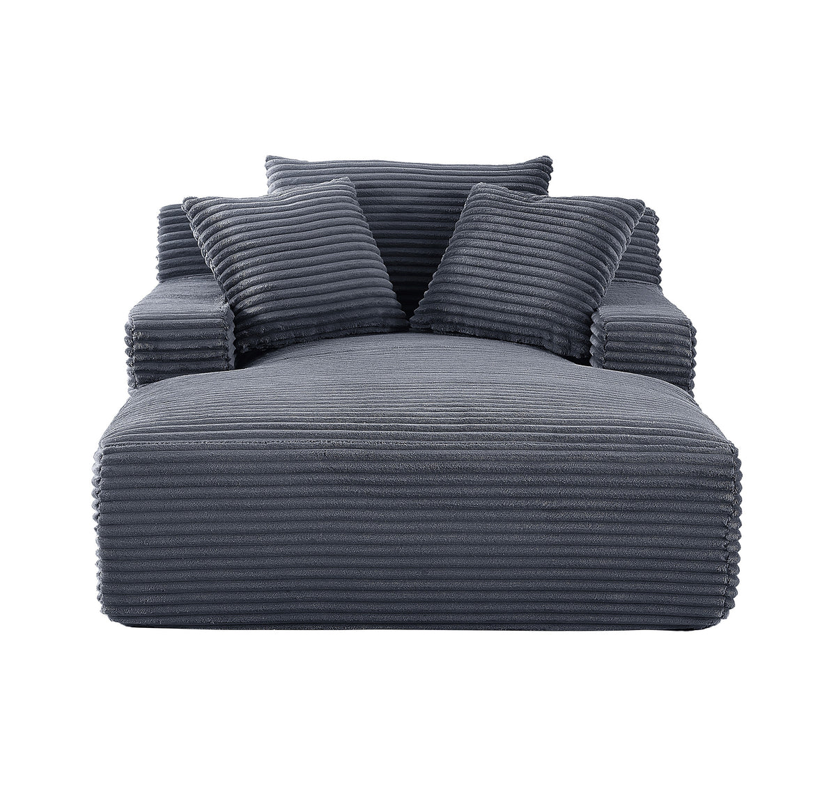 Cloudline Oversized Chaise Lounge Chair In Soft Corduroy, Modern Comfy Couch With Full Foam Cushioning, Cozy Sleeper Sofabed For Living Room, Bedroom