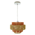 Dorset Pendant Lamp - White And Natural Terracotta