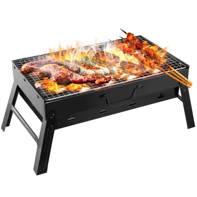 Foldable Portable BBQ Charcoal Grill Lightweight Smoker Grill